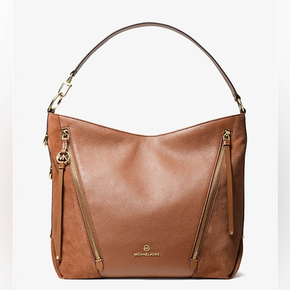 Michael Kors Brooklyn Large Pebbled Leather Shoulder Bag